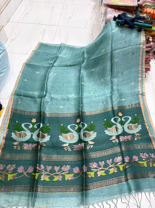 Handloom Party Wear - Silk Linen
