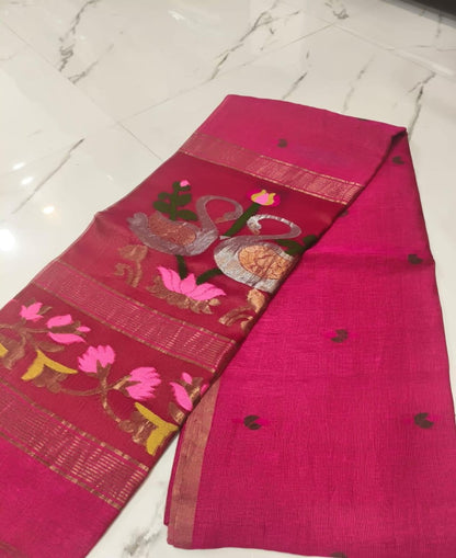 Handloom Party Wear - Silk Linen